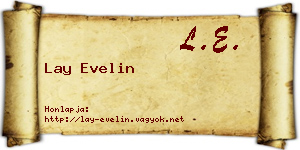 Lay Evelin névjegykártya